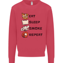 Eat Sleep Smoke Weed Repeat Drugs Cannabis Mens Sweatshirt Jumper Heliconia