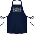Eat Sleep Squat Repeat Gym Training Top Cotton Apron 100% Organic Navy Blue