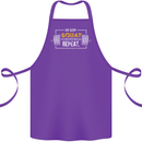 Eat Sleep Squat Repeat Gym Training Top Cotton Apron 100% Organic Purple
