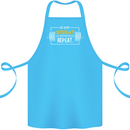Eat Sleep Squat Repeat Gym Training Top Cotton Apron 100% Organic Turquoise