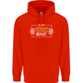 Eat Sleep Squat Repeat Gym Training Top Mens 80% Cotton Hoodie Bright Red