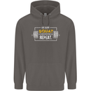Eat Sleep Squat Repeat Gym Training Top Mens 80% Cotton Hoodie Charcoal