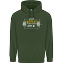 Eat Sleep Squat Repeat Gym Training Top Mens 80% Cotton Hoodie Forest Green