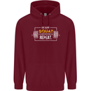 Eat Sleep Squat Repeat Gym Training Top Mens 80% Cotton Hoodie Maroon
