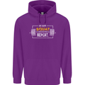 Eat Sleep Squat Repeat Gym Training Top Mens 80% Cotton Hoodie Purple