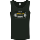 Eat Sleep Squat Repeat Gym Training Top Mens Vest Tank Top Black