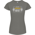 Eat Sleep Squat Repeat Gym Training Top Womens Petite Cut T-Shirt Charcoal