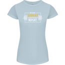 Eat Sleep Squat Repeat Gym Training Top Womens Petite Cut T-Shirt Light Blue