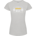 Eat Sleep Squat Repeat Gym Training Top Womens Petite Cut T-Shirt Sports Grey