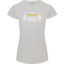 Eat Sleep Squat Repeat Gym Training Top Womens Petite Cut T-Shirt Sports Grey
