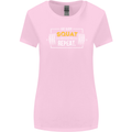 Eat Sleep Squat Repeat Gym Training Top Womens Wider Cut T-Shirt Light Pink