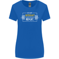 Eat Sleep Squat Repeat Gym Training Top Womens Wider Cut T-Shirt Royal Blue