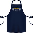 Eat Sleep Train Repeat Gym Training Top Cotton Apron 100% Organic Navy Blue
