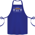 Eat Sleep Train Repeat Gym Training Top Cotton Apron 100% Organic Royal Blue