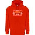 Eat Sleep Train Repeat Gym Training Top Mens 80% Cotton Hoodie Bright Red