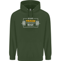Eat Sleep Train Repeat Gym Training Top Mens 80% Cotton Hoodie Forest Green