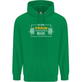 Eat Sleep Train Repeat Gym Training Top Mens 80% Cotton Hoodie Irish Green