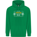 Eat Sleep Train Repeat Gym Training Top Mens 80% Cotton Hoodie Irish Green