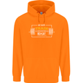 Eat Sleep Train Repeat Gym Training Top Mens 80% Cotton Hoodie Orange