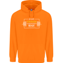 Eat Sleep Train Repeat Gym Training Top Mens 80% Cotton Hoodie Orange