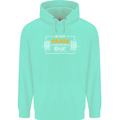 Eat Sleep Train Repeat Gym Training Top Mens 80% Cotton Hoodie Peppermint