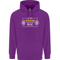 Eat Sleep Train Repeat Gym Training Top Mens 80% Cotton Hoodie Purple