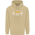 Eat Sleep Train Repeat Gym Training Top Mens 80% Cotton Hoodie Sand