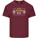 Eat Sleep Train Repeat Gym Training Top Mens Cotton T-Shirt Tee Top Maroon