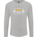 Eat Sleep Train Repeat Gym Training Top Mens Long Sleeve T-Shirt Sports Grey