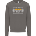 Eat Sleep Train Repeat Gym Training Top Mens Sweatshirt Jumper Charcoal