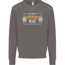 Eat Sleep Train Repeat Gym Training Top Mens Sweatshirt Jumper Charcoal