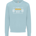Eat Sleep Train Repeat Gym Training Top Mens Sweatshirt Jumper Light Blue