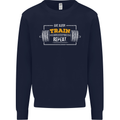 Eat Sleep Train Repeat Gym Training Top Mens Sweatshirt Jumper Navy Blue