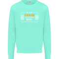 Eat Sleep Train Repeat Gym Training Top Mens Sweatshirt Jumper Peppermint