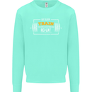 Eat Sleep Train Repeat Gym Training Top Mens Sweatshirt Jumper Peppermint