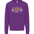 Eat Sleep Train Repeat Gym Training Top Mens Sweatshirt Jumper Purple