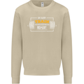 Eat Sleep Train Repeat Gym Training Top Mens Sweatshirt Jumper Sand