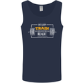 Eat Sleep Train Repeat Gym Training Top Mens Vest Tank Top Navy Blue