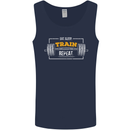 Eat Sleep Train Repeat Gym Training Top Mens Vest Tank Top Navy Blue