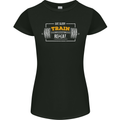 Eat Sleep Train Repeat Gym Training Top Womens Petite Cut T-Shirt Black