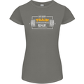Eat Sleep Train Repeat Gym Training Top Womens Petite Cut T-Shirt Charcoal