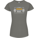 Eat Sleep Train Repeat Gym Training Top Womens Petite Cut T-Shirt Charcoal