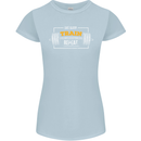Eat Sleep Train Repeat Gym Training Top Womens Petite Cut T-Shirt Light Blue