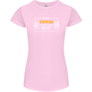Eat Sleep Train Repeat Gym Training Top Womens Petite Cut T-Shirt Light Pink