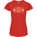 Eat Sleep Train Repeat Gym Training Top Womens Petite Cut T-Shirt Red