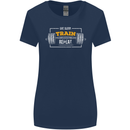 Eat Sleep Train Repeat Gym Training Top Womens Wider Cut T-Shirt Navy Blue