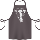 Eating Animals Is Crazy Vegetarian Vegan Cotton Apron 100% Organic Dark Grey