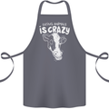 Eating Animals Is Crazy Vegetarian Vegan Cotton Apron 100% Organic Steel