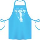 Eating Animals Is Crazy Vegetarian Vegan Cotton Apron 100% Organic Turquoise