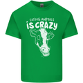 Eating Animals Is Crazy Vegetarian Vegan Kids T-Shirt Childrens Irish Green